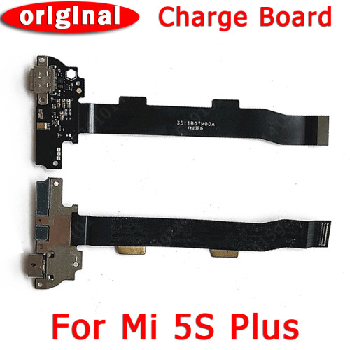 Original usb charge board for xiaomi mi 5s plus mi5s charging port pcb connector socket plate flex cable replacement spare parts