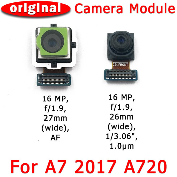 Original Front Rear Back Camera For Samsung Galaxy A7 2017 A720 Main Selfie Frontal Camera Module Flex Replacement Spare Parts