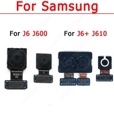 Original Rear Front Camera For Samsung Galaxy J6 Plus J600 J610 Frontal Small Selfie Flex Facing Back Camera Module Spare Parts