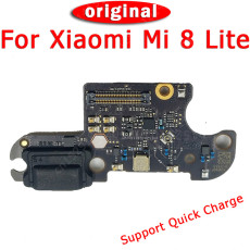 Original Charging Port For Xiaomi Mi 8 Lite Mi8 Charge Board USB Plug PCB Dock Connector Flex Cable Replacement Spare Parts