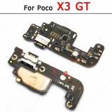 Original Charging Port For Xiaomi Poco X3 GT Charge Board USB PCB Dock Connector Replacement Spare Parts