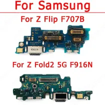 For Samsung Galaxy Z Flip F707 Fold2 5G F916 Charge Board Flex Charging Port Plate Ribbon Socket Original Pcb Dock Usb Connector