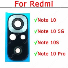 Original Rear Back Camera Lens Glass for Xiaomi Redmi Note 10 5G 10S Pro With Glue Sticker Adhesive Replacement Spare Parts