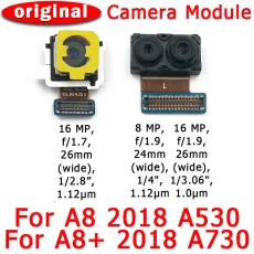 Original Front Rear Back Camera For Samsung Galaxy A8 Plus 2018 A530 A730 Main Facing Camera Module Flex Cable Replacement Parts