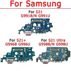 Original Charge Board For Samsung Galaxy S21 Plus Ultra G991 G996 G998 Charging Port Plate Ribbon Socket Pcb Dock Usb Connector