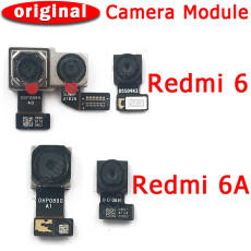 Original Front Rear View Back Camera For Xiaomi Redmi 6 6A Main Facing Frontal Camera Module Flex Cable Replacement Spare Parts