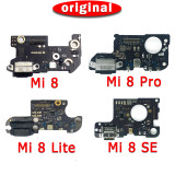 Original Charging Port For Xiaomi Mi 8 Pro Charge Board For Mi8 SE Lite USB Plug PCB Dock Connector Flex Cable Replacement Parts