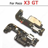 Original Charging Port For Xiaomi Poco X3 GT Charge Board USB PCB Dock Connector Replacement Spare Parts