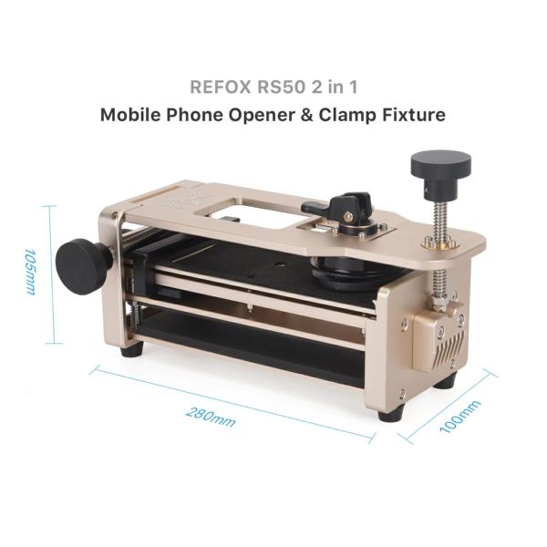 REFOX RS50 2 IN 1 Mobile Phone Opener & Clamp Fixture Universal Screen Separating Repair Tool Frame Back Glass Fixting Mold