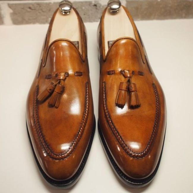 New Handmade Brown Formal Leather Shoes
