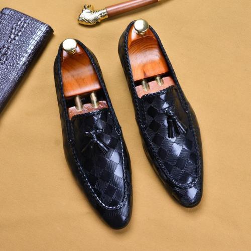 Men's Luxury Slip-On Pattern Leather Shoes