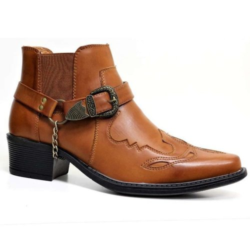 New Men's Fashion Ankle Cowboy Boots