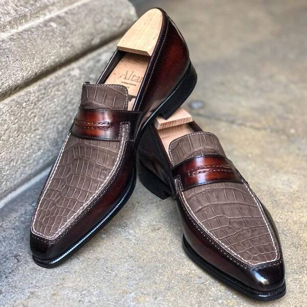 Italian Classic Contrast Loafers