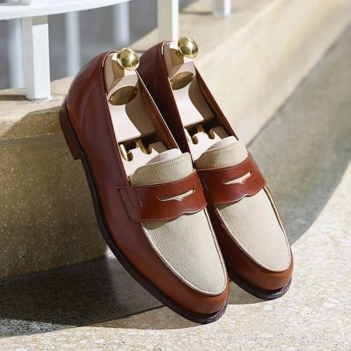 Classic Brown Handmade Loafers