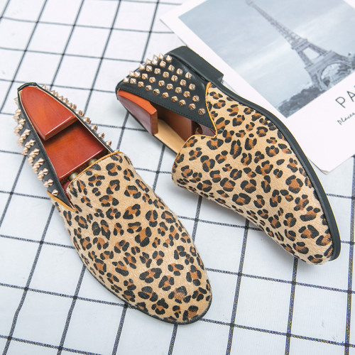 New Personality Leopard Print Loafers