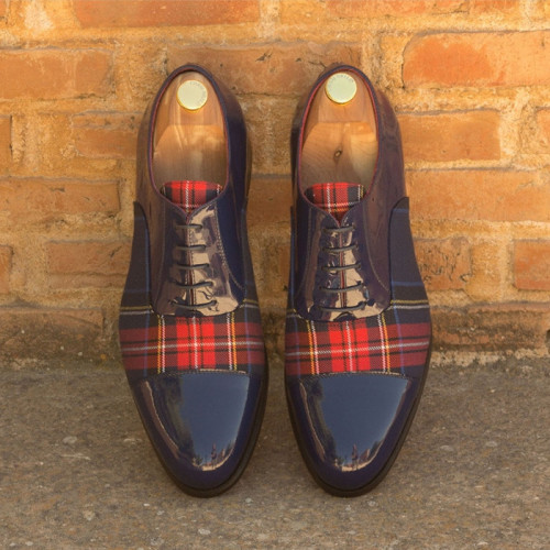 Men Grid Casual Oxford Shoe