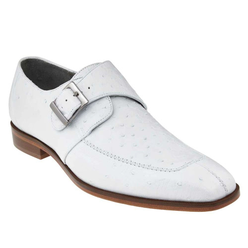 White Business Buckle Leather Shoe