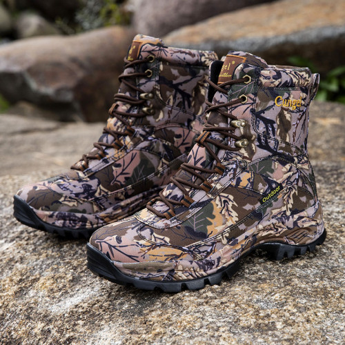 Men's High-Top Waterproof Camouflage Hiking Boots