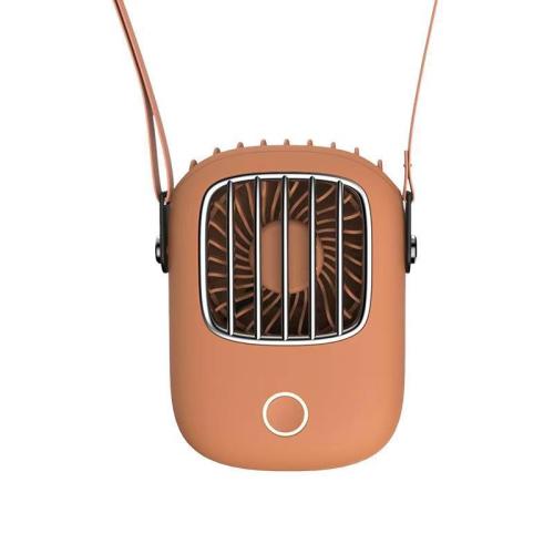 New hanging neck small fan, retro USB clean sound mini outdoor handheld portable fan, lazy hanging waist long-lasting electric fan