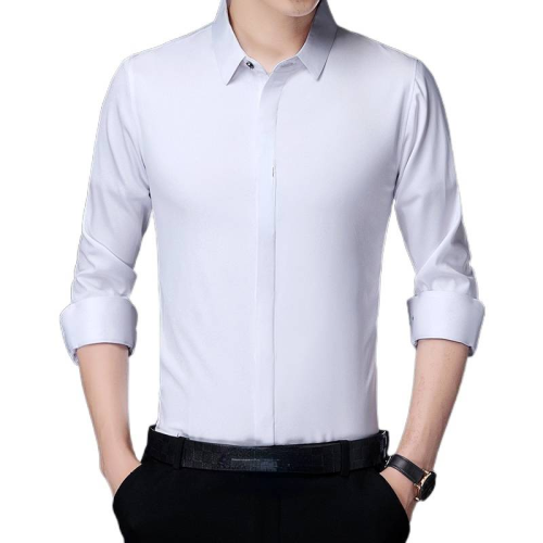 Men'S Shirts, Men'S Long Sleeve Shirts, Korean Slim, Trendy, Handsome, Non-Iron Shirts, Men'S Business Wear, Wedding Wear, Work Wear, Men'S Tops