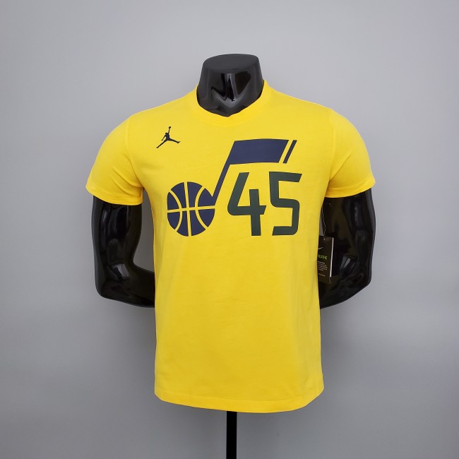 Donovan Mitchell Utah Jazz Casual T-shirt Yellow