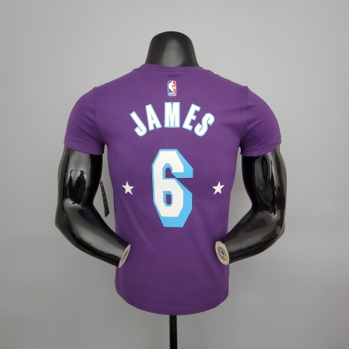 LeBron James Los Angeles Lakers Casual T-shirt Purple
