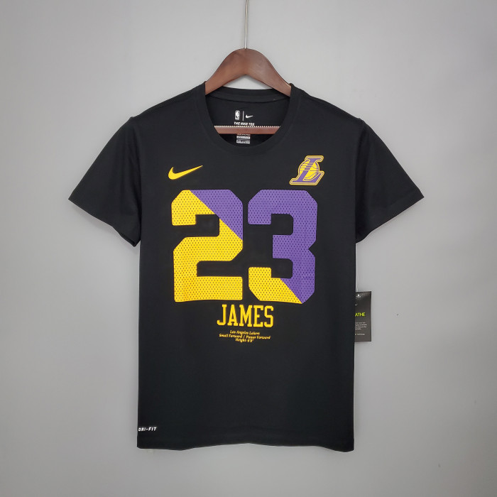 LeBron James Los Angeles Lakers Casual T-shirt Black