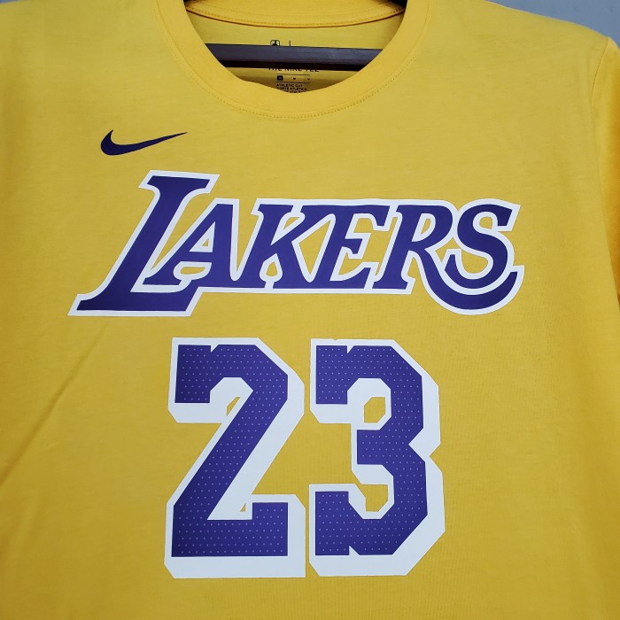 LeBron James Los Angeles Lakers Casual T-shirt Yellow