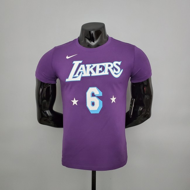 LeBron James Los Angeles Lakers Casual T-shirt Purple