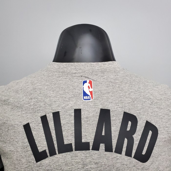 Damian Lillard Portland Trail Blazers Casual T-shirt Gray