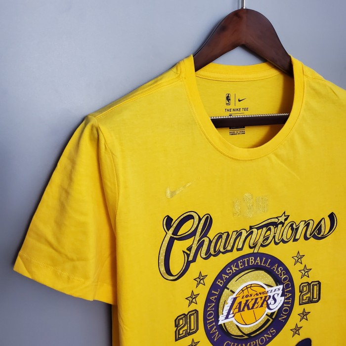 Los Angeles Lakers Yellow Championship Casual T-shirt