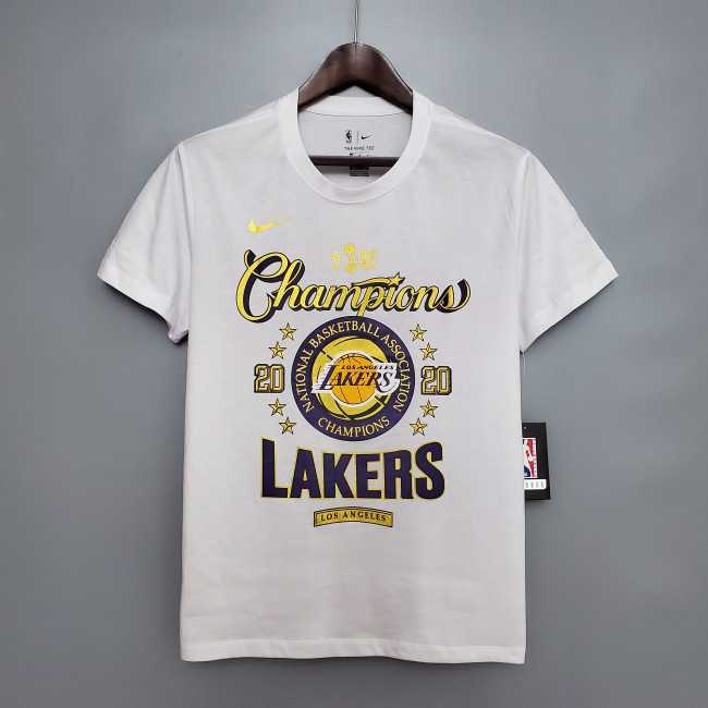 Los Angeles Lakers White Championship Casual T-shirt