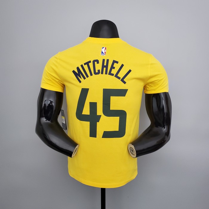 Donovan Mitchell Utah Jazz Casual T-shirt Yellow