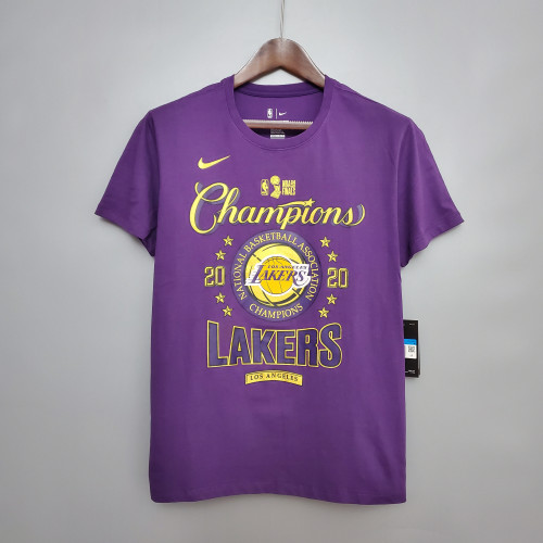 Los Angeles Lakers Purple Championship Casual T-shirt