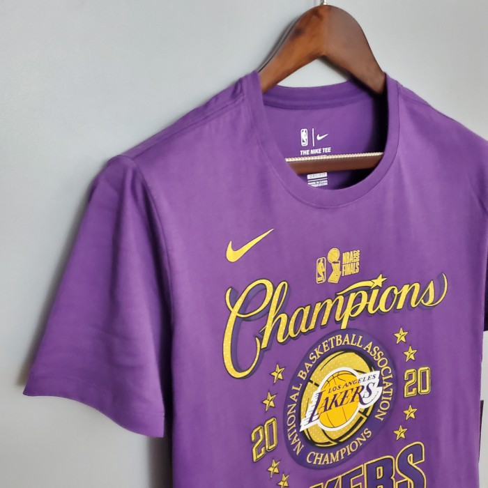 Los Angeles Lakers Purple Championship Casual T-shirt