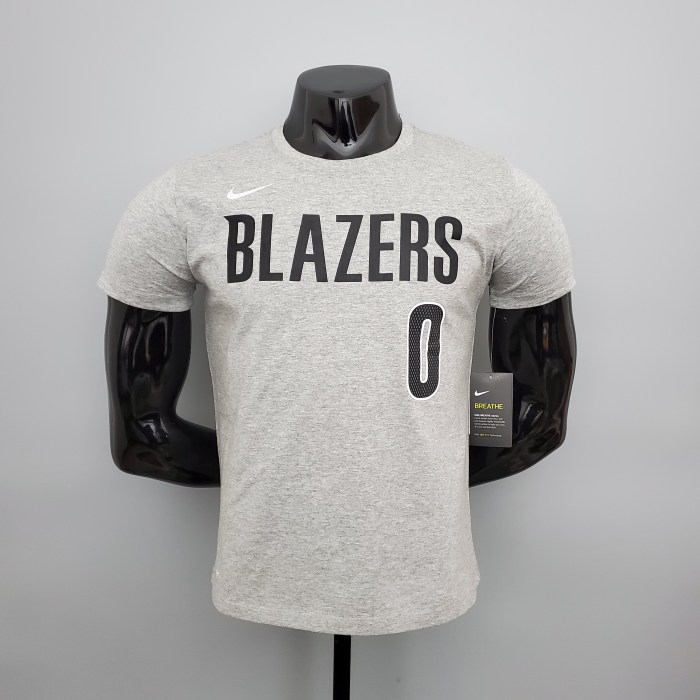 Damian Lillard Portland Trail Blazers Casual T-shirt Gray