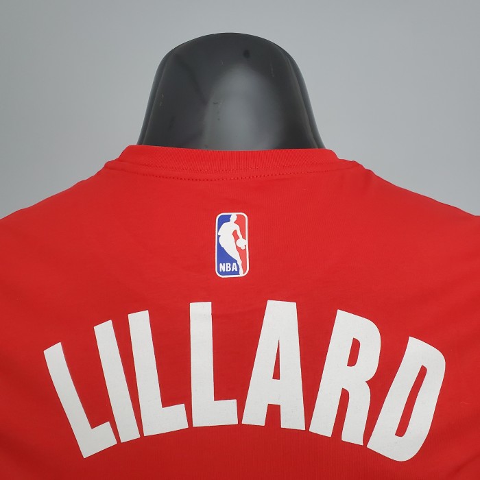 Damian Lillard Portland Trail Blazers Casual T-shirt Red