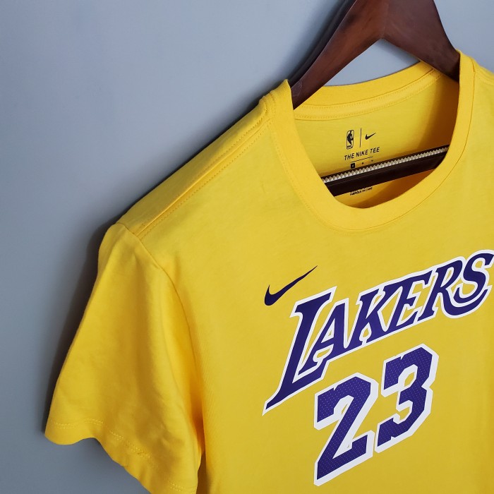 LeBron James Los Angeles Lakers Casual T-shirt Yellow