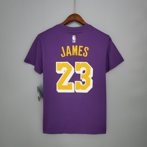 LeBron James Los Angeles Lakers Casual T-shirt Purple