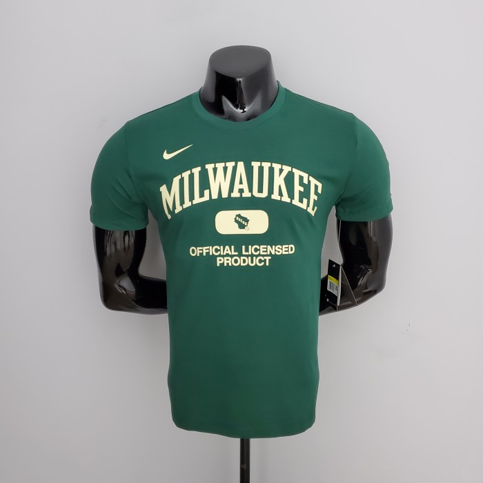 Giannis Antetokounmpo Milwaukee Bucks Casual T-shirt Green