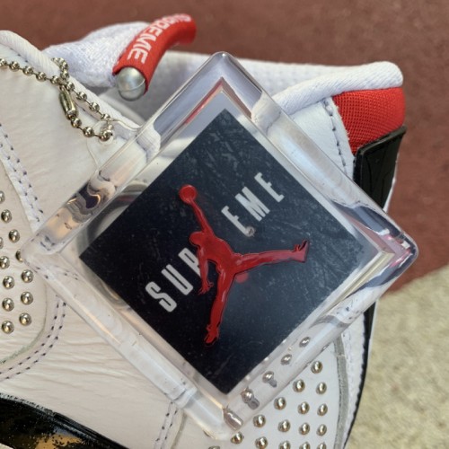 Authentic Supreme x Air Jordan 14 White