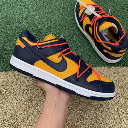 OFF-WHITE x Nike Dunk Low “University Gold” GS