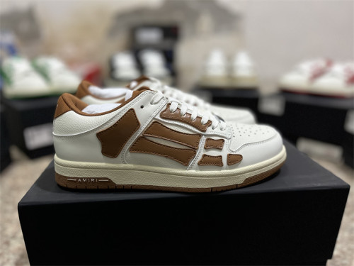 Amiri Skel Top Low 'White Brown White'