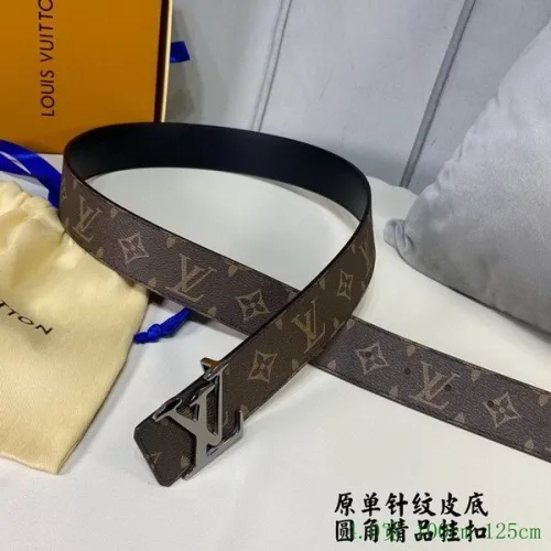 Super Perfect Quality LV Belts(100% Genuine Leather Steel Buckle)-2875