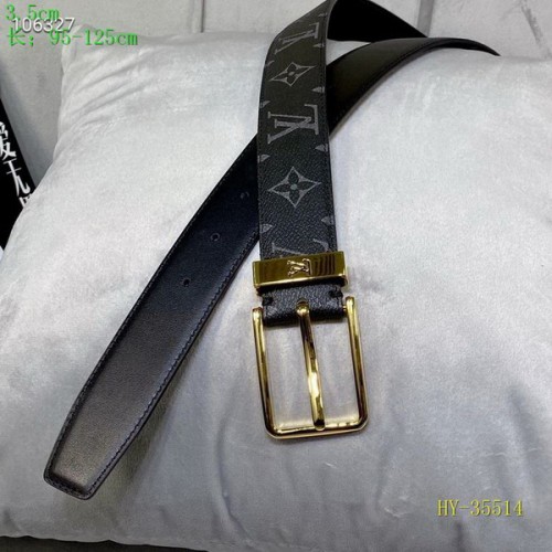 Super Perfect Quality LV Belts(100% Genuine Leather Steel Buckle)-3608