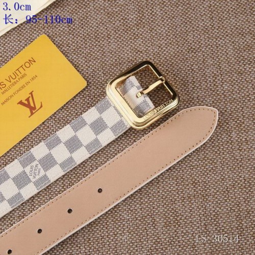 Super Perfect Quality LV Belts(100% Genuine Leather Steel Buckle)-3151