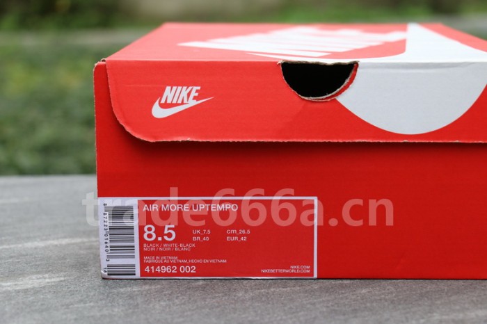 Authentic Nike More Uptempo “Black/White”