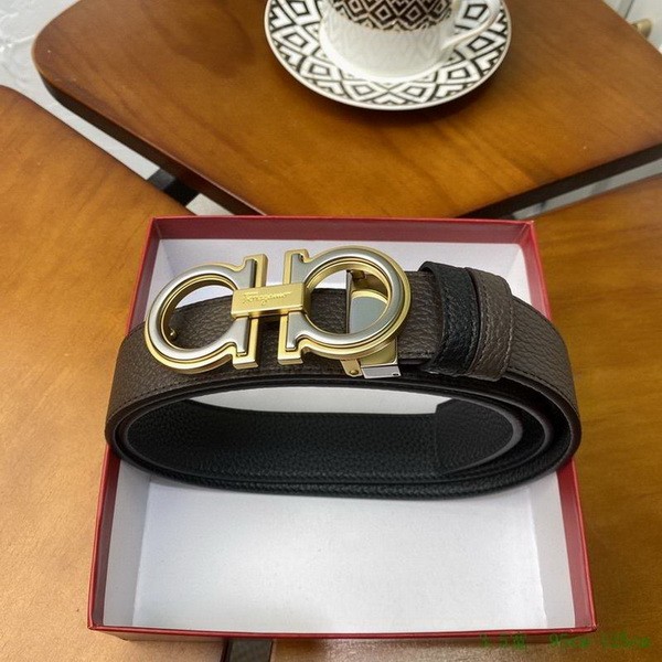 Super Perfect Quality Ferragamo Belts(100% Genuine Leather,steel Buckle)-1596