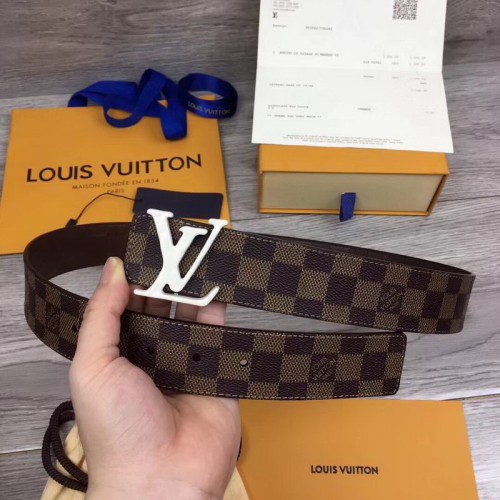 Super Perfect Quality LV Belts(100% Genuine Leather Steel Buckle)-1611