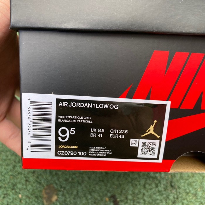 Authentic Air Jordan 1 Low OG “Neutral Grey” GS